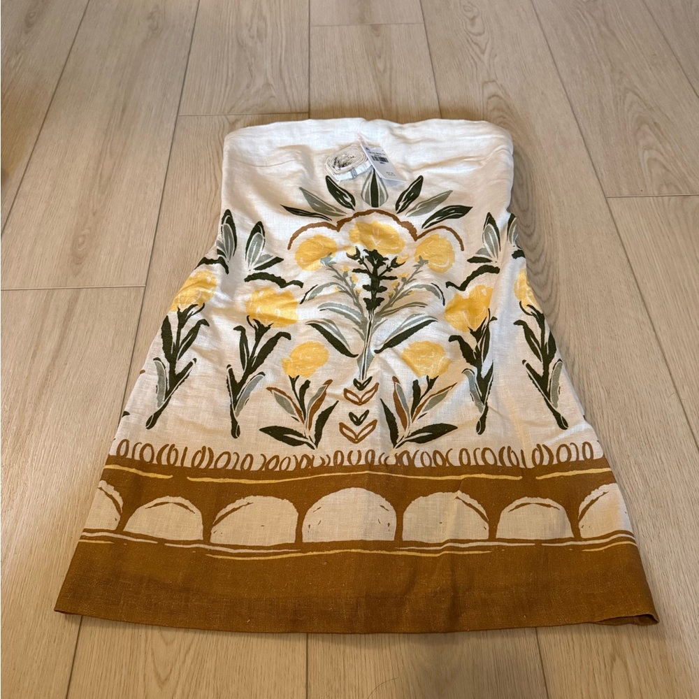 Abercrombie & Fitch White and Yellow Floral Dress